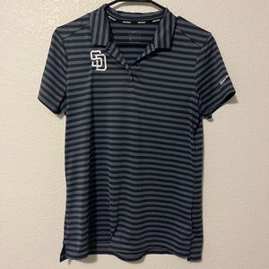 Women’s Navy and Grey Padres polo